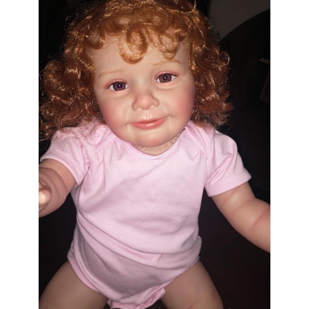 🆕26inch Soft Cloth Body Newborn Baby Poseable Limbs Reborn Baby Girl Curly Hair